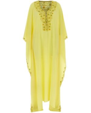 Ermanno Scervino Silk Kaftan - Geel