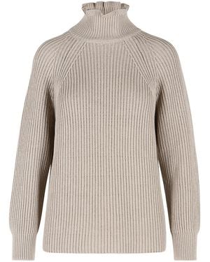 Max Mara 'Camino' Oversized Sand Cotton Cordonetto Jumper - Natural