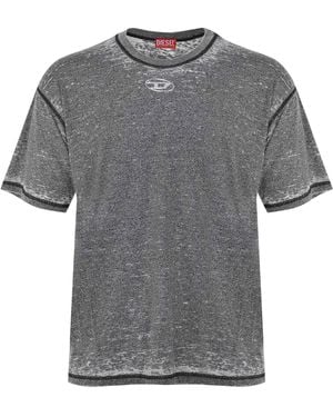 DIESEL T -Shirt aus Baumwolltrikot. - Grau
