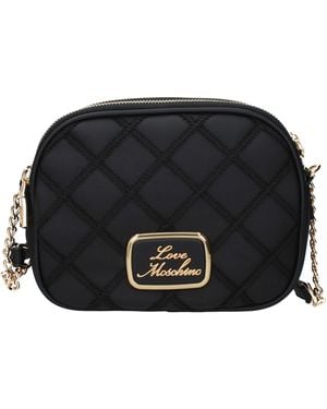 Love Moschino Liebe Moschino-Umhängetaschen umweltfreundliche Frau Polyurethan Schwarz/Gold