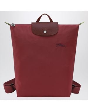 Longchamp Pomegranate Coloured M Le Pliage Backpack