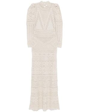 Isabel Marant Dione Long-Sleeved Knit Dress - White