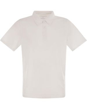 Majestic Cotton E Lyocell Polo Shirt - Bianco