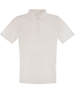 Majestic Majestätisches Baumwoll- und Lyocell Polo -Hemd - Weiß