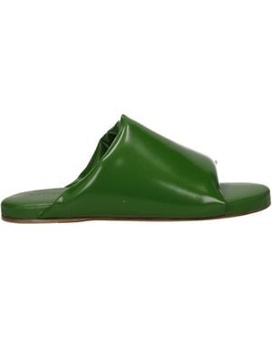 Bottega Veneta Hausschuhe und Hufe Frauen grünes Leder/Chili