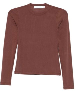 AYA MUSE Long Sleeve Ribbed Top - Red