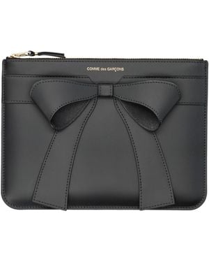 Comme des Garçons Big Bow Leather Pouch - Black
