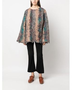 VITELLI Trui Met Gerafeld Effect - Bruin