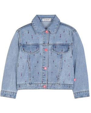 Billieblush Giacca Di Jeans Con Glitter - Blue