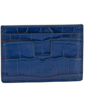 Tom Ford "Tejus T Line" Card Holder - Blue