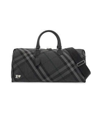 Burberry Travel Duffel Bag With - Black