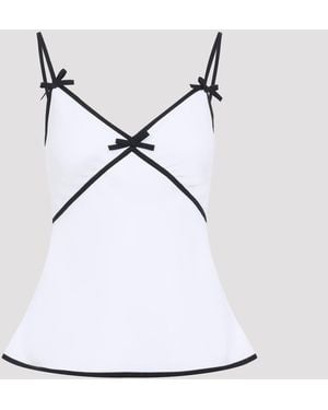 Moschino Schleifenoberteil - Weiß