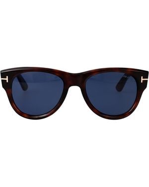 Tom Ford Round Sunglasses Ft1305 54 V - Blue