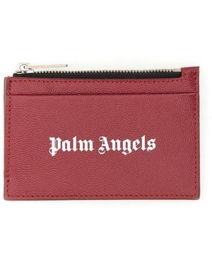Palm Angels Caviar Card Holder - Red