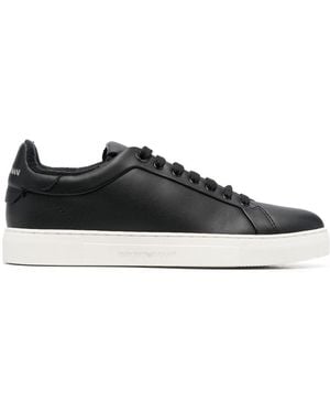 Emporio Armani Sneakers Mit Logo-Print - Schwarz