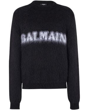 Balmain Jersey con logo estampado - Negro