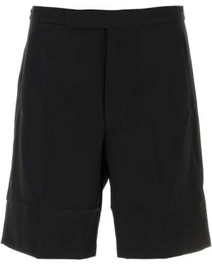 Prada Black Cotton Bermuda Shorts