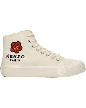 KENZO Sneakers Donna Tessuto Bianco/Crema - Natural