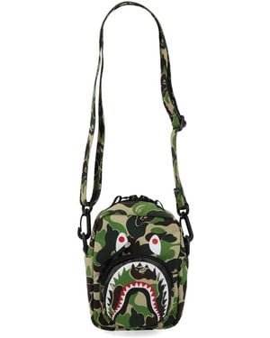 A Bathing Ape Borsa "Abc Camo Shark" Mini - White