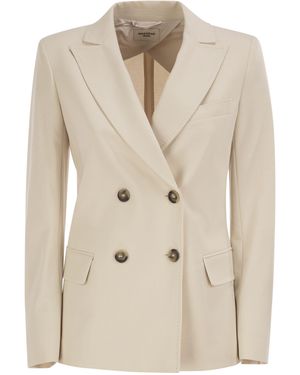 Weekend by Maxmara Wkdcolibri Stretchblazer Met Dubbele Rij Knopen - Naturel