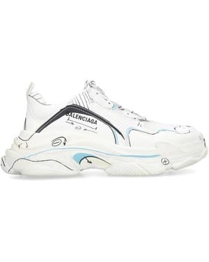 Balenciaga Stylische Schnürmode Sneakers - Weiß