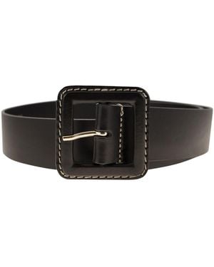 Weekend by Maxmara Gerard Lederen Riem Met Overdekte Gesp - Wit