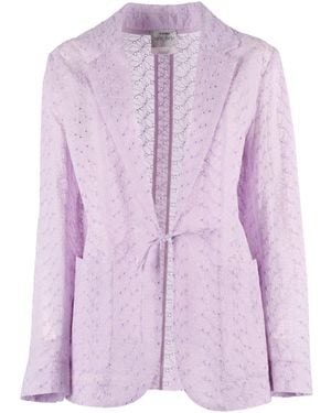 forte_forte Giacca Mussola Ricamo "Broderie Anglaise" - Purple