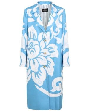 Etro Printed Caban - Blue