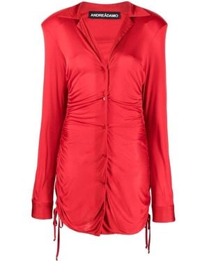 ANDREADAMO Jurk Met V-Hals - Rood