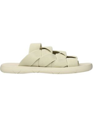 Bottega Veneta Fabric Slippers And Clogs/Sea Salt - Natural