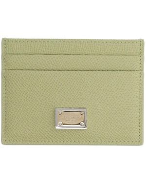 Dolce & Gabbana Leather Card Holder - Green