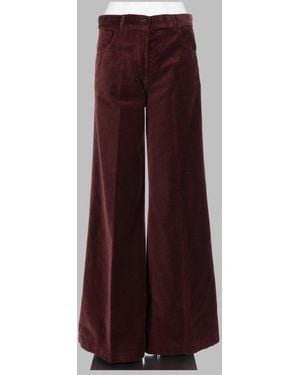 Aspesi Wide-Leg Velvet Trousers - Purple
