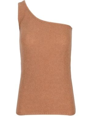 LA ROSE One-Shoulder-Cash-Top - Braun