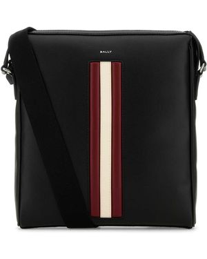 Bally Black Leder Crossbody Bag - Schwarz