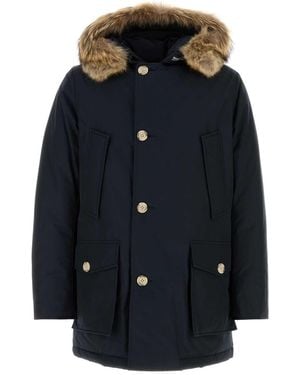 Woolrich Wool Blend Arctic Parka Jacket For - Blue