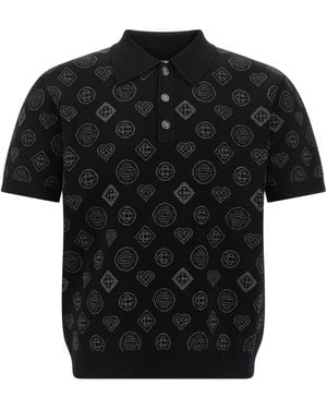 CASABLANCA 'City' Polo Shirt - Black