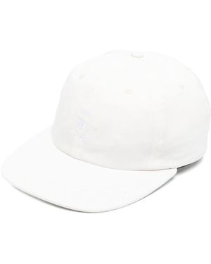 Palmes Baseballkappe Mit Geradem Schirm - Weiß