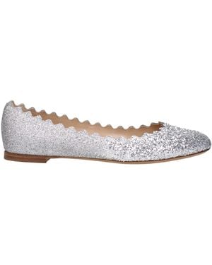 Chloé Ballerine Donna Glitter Argento - Metallic