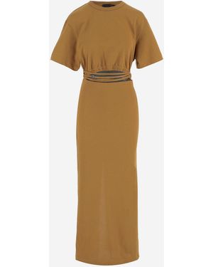 Pinko Baumwollkleid mit Cut-Out-Detail - Natur