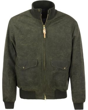 Manifattura Ceccarelli Water Repellent Cotton Bomber Jacket - Green