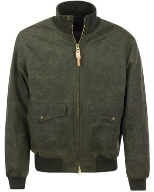 Manifattura Ceccarelli UNIGHATTURA CECCARELLI Water Repellent Baumwollbomberjacke - Grün