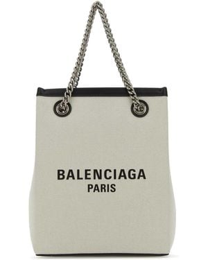 トートバッグ BALENCIAGA White Shearling Duty Free S Handbag BALENCIAGA Mesh Large Duty Free Tote White 1647668