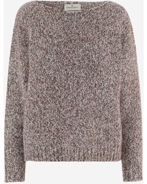 Bruno Manetti Jumper Wool And Alpaca Blend Virgin - Grey