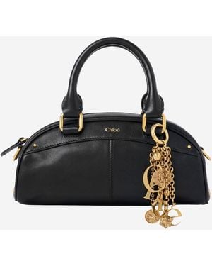 Chloé Chloé Kleine Chloé Bowlingtasche aus weichem Leder - Schwarz