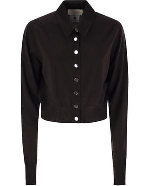 Sportmax Perseo Woll -Strickjacke - Schwarz