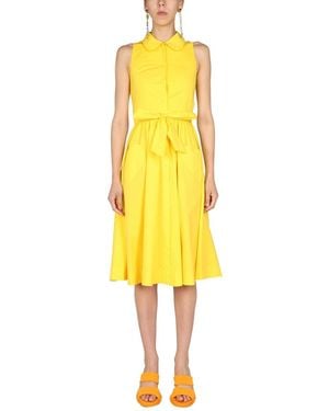 Moschino Heart Pockets Dress - Yellow