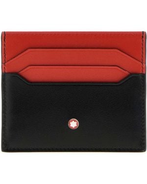 Montblanc Meisterstuck Card Holder 6Cc Bk/Cr - Red