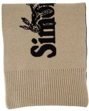 Simone Rocha Logo -Schal Wool Beige - Braun