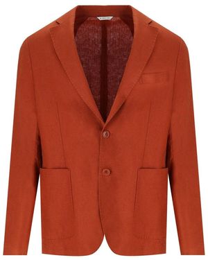Manuel Ritz Rust Single Breasted Jacket - Orange