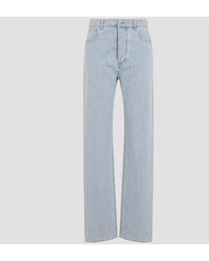 Bottega Veneta Chambray Straight Trousers - Blue